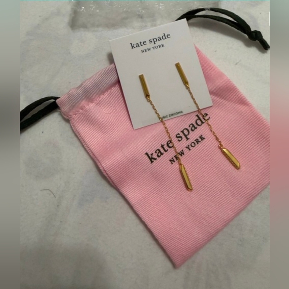 Kate Spade Gold Or Silver Dangle Earrings (Buyer's Choice) - Picture 4 of 9